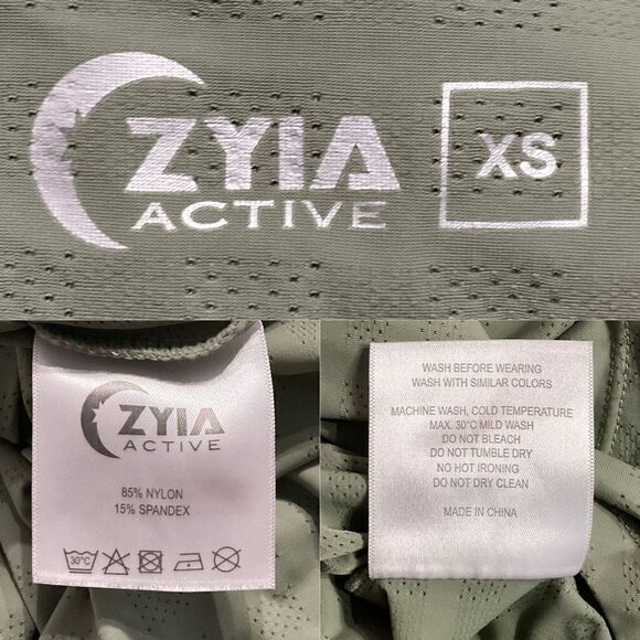 Zyia Sage Green Box Swoop Short Sleeve T Top XS - Picture 4 of 5